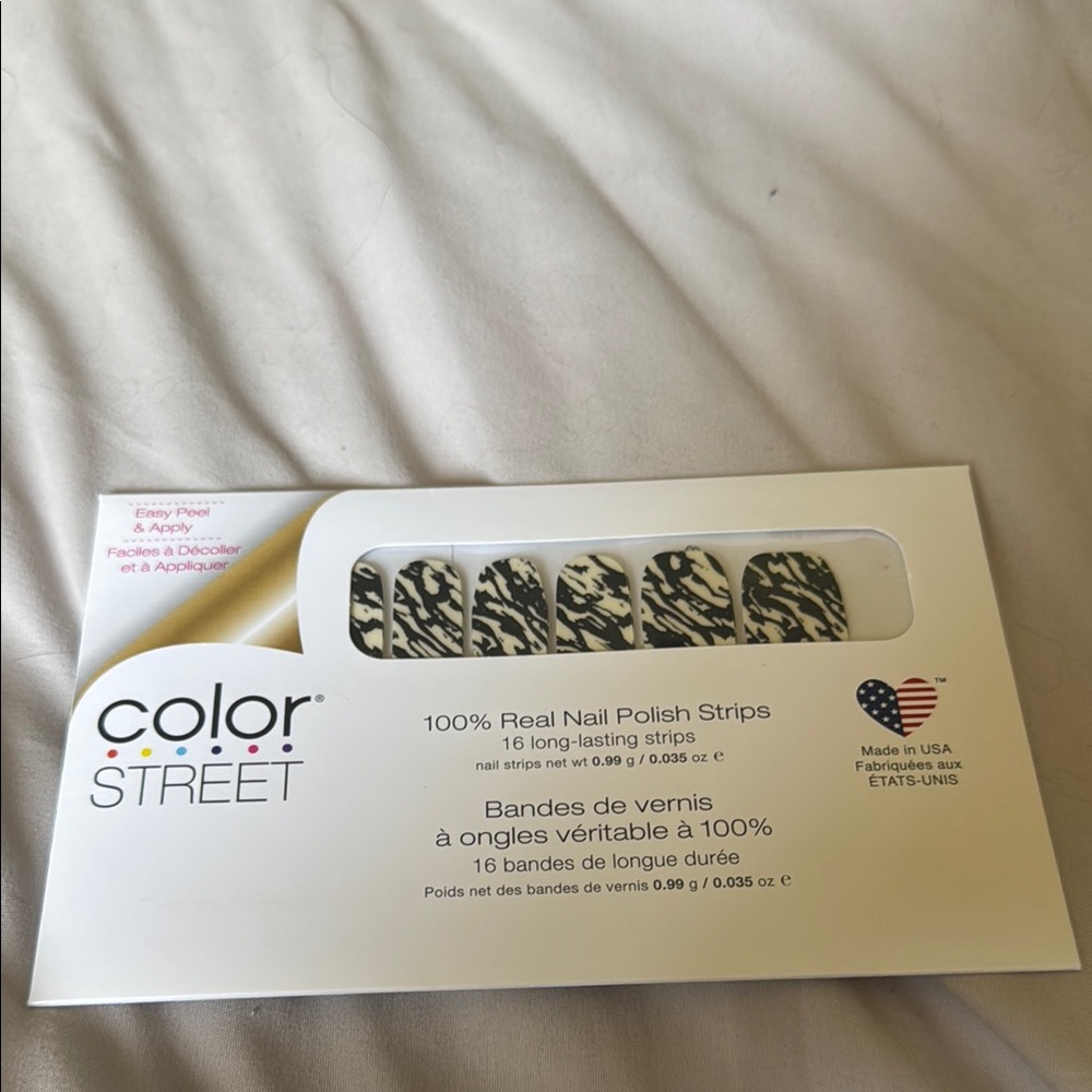 Color Street Nail Strips - Zebra Black and White Untamed